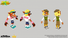 Concept art of Sport Custome from the video game Crash Bandicoot On The Run by Anna Azarova