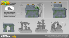Concept art of Road To Ruin Asset from the video game Crash Bandicoot On The Run by Nana Li
