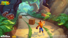 Concept art of Turtle Woods Key Art from the video game Crash Bandicoot On The Run by Nana Li