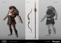Concept art of Thunn’Ha Creature from the video game Conan Exiles by Filipe Augusto