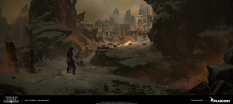 Concept art of Ashlands Mood Shot Concept from the video game Conan Exiles by Filipe Augusto