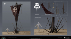 Concept art of Pirates Banner from the video game Conan Exiles by Filipe Augusto