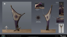 Concept art of Stygian Banner from the video game Conan Exiles by Filipe Augusto