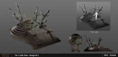 Concept art of Zath Altar from the video game Conan Exiles by Daniele Solimene