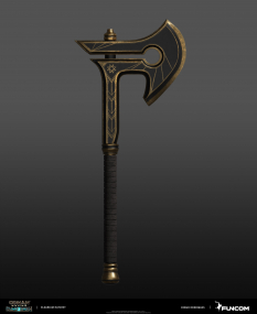 Concept art of Eldarium Hatchet from the video game Conan Exiles by Diogo Rodrigues