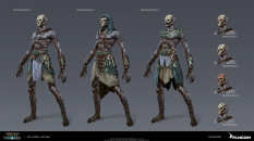 Concept art of Grey Ones Standard Armor from the video game Conan Exiles by Filipe Augusto