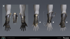 Concept art of Harpy Gloves from the video game Conan Exiles by Filipe Augusto
