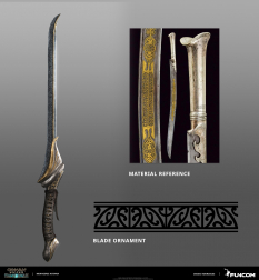 Concept art of Menagerie Katana from the video game Conan Exiles by Diogo Rodrigues