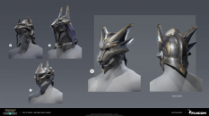 Concept art of Wolfman Heavy Helmet from the video game Conan Exiles by Filipe Augusto