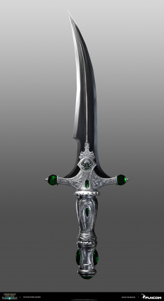 Concept art of Zath Religion Jeweled Dagger from the video game Conan Exiles by Diogo Rodrigues