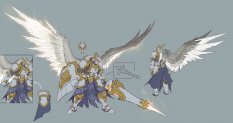 Concept art of Angel Lancer from the video game Darksiders Genesis by Baldi Konijn