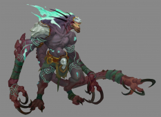 Concept art of Limbo Grinner from the video game Darksiders Genesis by Grace Liu and Baldi Konijn
