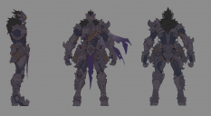 Concept art of Strif In Abyssal Armor from the video game Darksiders Genesis by Baldi Konijn