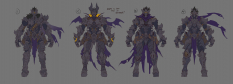 Concept art of Strif In Abyssal Armor from the video game Darksiders Genesis by Baldi Konijn