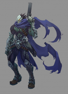 Concept art of Strife from the video game Darksiders Genesis by Grace Liu and Joe Madureira