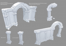 Concept art of Eden Arch Wall Asset from the video game Darksiders Genesis by Baldi Konijn