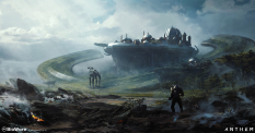 Concept art of Arcanist Academy from the video game Anthem by Ken Fairclough