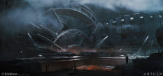 Concept art of Nexus Relic Core from the video game Anthem by Ken Fairclough