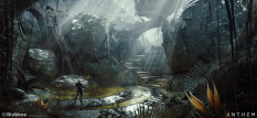Concept art of Shaper Swamp from the video game Anthem by Ken Fairclough