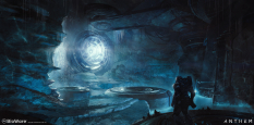 Concept art of Sunken Cell from the video game Anthem by Ken Fairclough