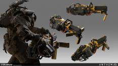 Concept art of Auto Cannon from the video game Anthem by Alex Figini