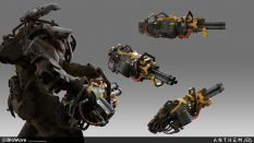 Concept art of Auto Cannon from the video game Anthem by Alex Figini