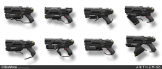 Concept art of Freelancer Pistol from the video game Anthem by Alex Figini