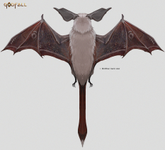 Concept art of Bat Moth from the video game Godfall by Raphaëlle Deslandes