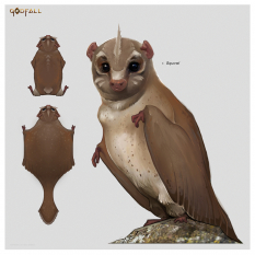 Concept art of Earth Realm Squowl from the video game Godfall by Raphaëlle Deslandes