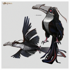Concept art of Earth Realm Stone Beak from the video game Godfall by Raphaëlle Deslandes