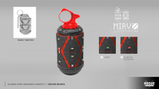 Concept art of Mirv Grenade from the video game Rogue Company by Trevor Brown
