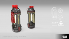 Concept art of Molotov Grenade from the video game Rogue Company by Trevor Brown