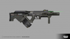 Concept art of Nighshade Rifle from the video game Rogue Company by Trevor Brown