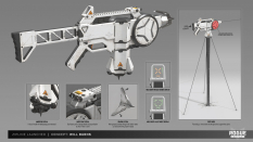 Concept art of Zipline Launcher from the video game Rogue Company by Will Burns