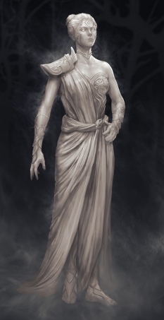 Concept art of Athena from the video game God Of War by Yefim Kligerman
