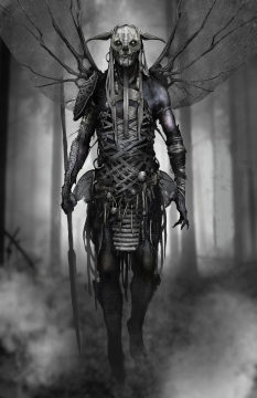 Concept art of Dark Elf from the video game God Of War by Dela Longfish
