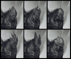 Concept art of Dark Elves from the video game God Of War by Yefim Kligerman
