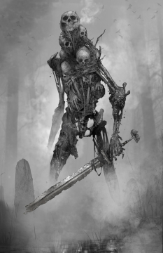 Concept art of Draugr from the video game God Of War by Dela Longfish