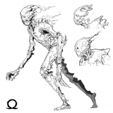 Concept art of Projection from the video game God Of War by Stephen Oakley