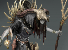 Concept art of Revenant from the video game God Of War by Yefim Kligerman