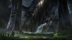 Concept art of Alfheim Ring from the video game God Of War by Abe Taraky