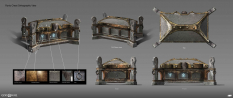Concept art of Runic Chest from the video game God Of War by Jin Kim