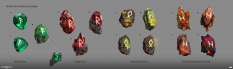 Concept art of Small Rune Stones from the video game God Of War by Jin Kim