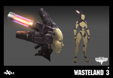 Concept art of Di from the video game Wasteland 3 by Dan Glasl