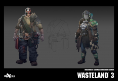 Concept art of Mactavish from the video game Wasteland 3 by Dan Glasl