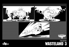 Concept art of Peek And Poke from the video game Wasteland 3 by Dan Glasl