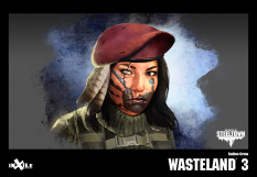 Concept art of Saline Crow from the video game Wasteland 3 by Dan Glasl