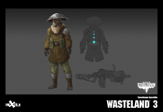 Concept art of Steeltown Guerilla from the video game Wasteland 3 by Dan Glasl