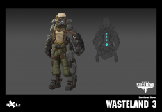 Concept art of Steeltown Rioter from the video game Wasteland 3 by Dan Glasl