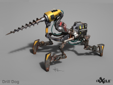 Concept art of Drill Dog from the video game Wasteland 3 by Tj Frame